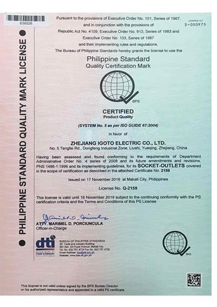 Philippines Standard Quality Mark License